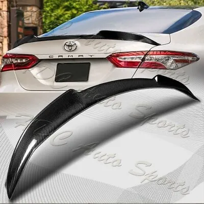 For 2018-2022 Toyota Camry V-Style 100% Real Carbon Fiber Trunk Lid Spoiler Wing • $129.99