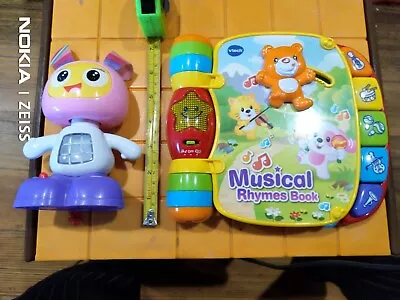 2x BABY TOYS LOT Fisher Price BEATBELLE Bright Beats Juniors + Vtech RHYMES BOOK • $19.99