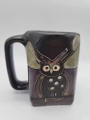 Mara Art Pottery Mexico Stoneware Night Owl Coffee Mug 16oz. Signed • $22