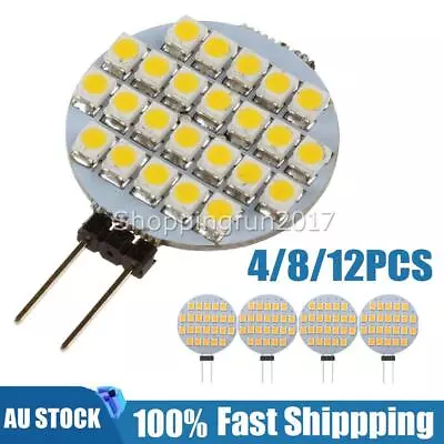 12V G4 LED WARM WHITE GLOBE 24 SMD Lamp Bulb Caravan Garden Camper Light NEW • $10.98