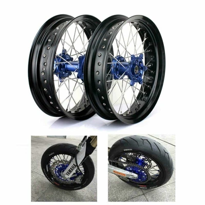 $580.88 • Buy For Yamaha Supermoto 17 X3.5/4.25 Spoked Wheel Set YZ250F YZ450F 2014 15 16-2023