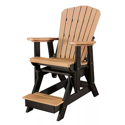 OS Home And Office Furniture Model 516CBK Fan Back Balcony Glider In Cedar With  • $601.46