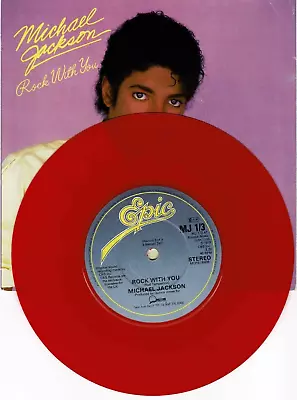 Michael Jackson RED UK 45 Vinyl Rock With You CBS EPIC MJ1- Limited Edition NEW • $35.95