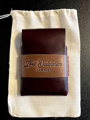 Lost Dutchman Leather Finnegan Minimalist Wallet Chromexcel Burgundy And Natural • $79.99