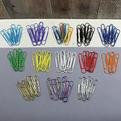 Paper Clips 73 & 75mm Giant Wavy Coloured Packs 13 Colours + Silver & Gold • £3.65