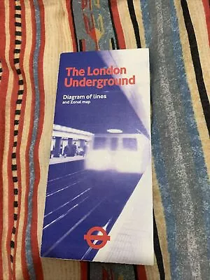 Vintage London Underground Diagram Of Lines And Zonal Map Leaflet • £5