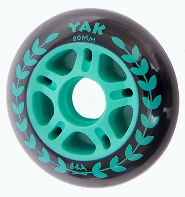 80mm X 84a YAK Laurel High Performance Inline Race Wheel Set Of 8 Forged In US • $28.95
