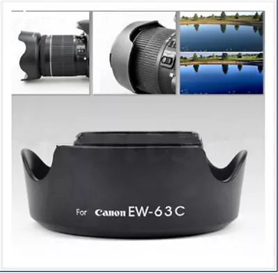 Camera Lens Hood Shade For Canon EW-63C EF-S 18-55mm F/3.5-5.6 IS STM • £4.73