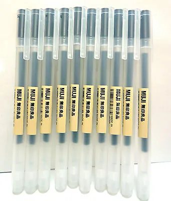 MUJI Color Gel Black Ink Ballpoint Pen 0.38mm / 10 Pieces / Made In Japan • $15.99