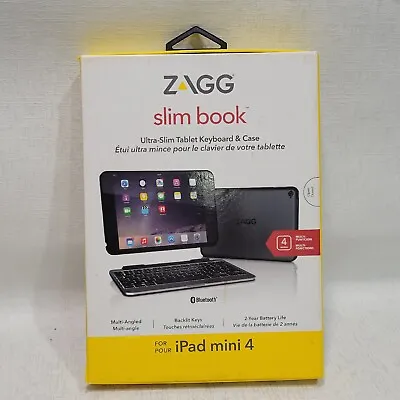 $12.74 • Buy Zagg Slim Book Ultra Slim Tablet Keyboard & Case For IPad Mini 4 Black,  4 Modes