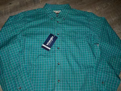 Wrangler Riata Western Wear Men's Pocketed Dress Shirt Size Medium NWT • $11.98