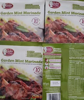 X4 - GARDEN MINT MARINADE 60G ** Also Selling Other Marinades & Bisto  • £8.72