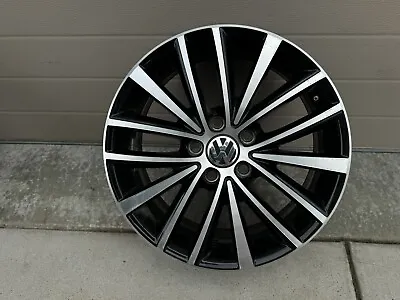 17  VOLKSWAGEN VW JETTA GLI OEM FACTORY STOCK WHEEL RIM 5X112 Black/machined • $199