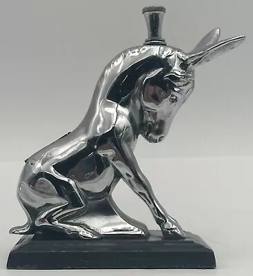 Ronson Chrome Figural Donkey Mule Burro Table Cigarette Lighter Art Metal Works • $249.95