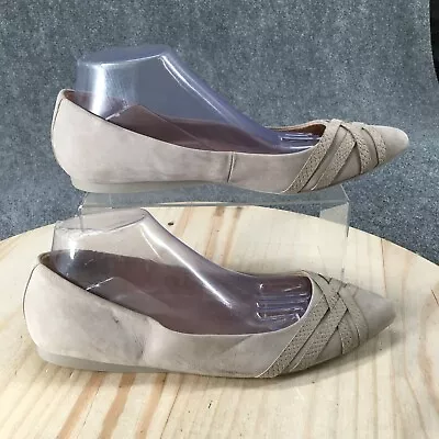 Me Too Shoes Womens 11 M Grady Casual Slip On Pointed Ballet Flats Taupe Leather • $24.99