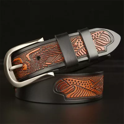 Men’s Belts Full Grain Genuine Leather Casual Dress Jeans Belts For Men CINTURON • $19.99