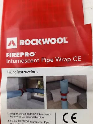 Intumescent Pipe Wrap Firepro 160 Mm Pipe 6 Inch  X 2 Packets  Rockwool • £10.85