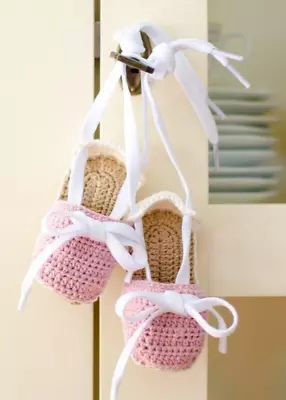 Crochet Pattern Copy 0203.   Baby Espadrille Shoes.  Cotton • £2.89