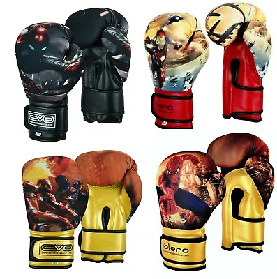 EVO Kids Boxing Gloves Junior MMA Punch Bag Mitts Muay Thai Sparring Training  • £15.99