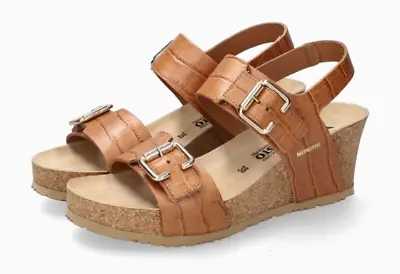 Mephisto Lissandra Hazelnut Croc Wedge Comfort Sandal Women's Sizes 36-42 NEW!!! • $269.95
