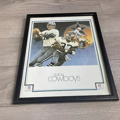 Rare 1983 Vintage DALLAS COWBOYS POSTER American Football NFL Memorabilia FRAMED • £24.99