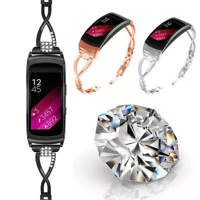 Stainless Steel Rhinestones Bracelet Watch Band For Samsung Gear Fit2/Fit2 Pro • $22.21