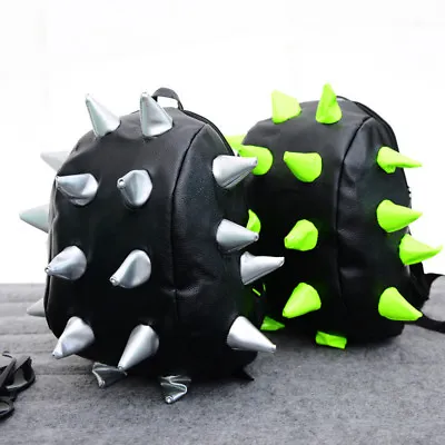 Unisex Hedgehog Spike Travel Backpacks Spiky Punk School Bookbags Shoulder Bags • $26.23