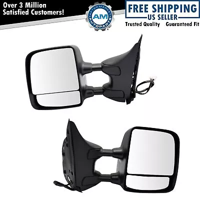 Side Mirrors Power Heated Memory Chrome Towing LH & RH Pair Set For 04-15 Titan • $168.93