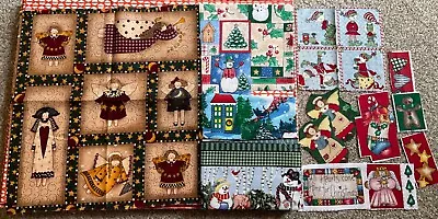 Christmas Theme Cotton Fabric Scrap Pieces..lovely! • £5.50