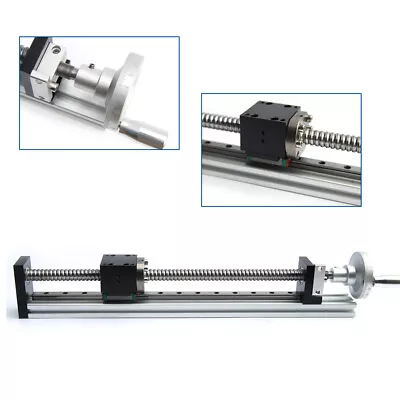 8/36  Manual Linear Actuator Rail Guide Slide Ball Screw Sliding Table+Handwheel • $71.25