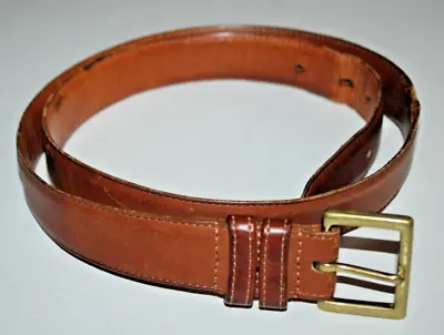 Coach Brown Leather Belt 36  90cm Brass Buckle Made In USA 7600 Free US Shipping • $71.86