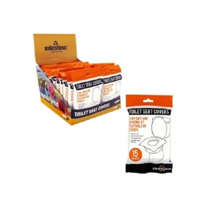 £3.18 • Buy Pack Of 15 White Disposable Toilet Seat Covers Paper Flushable Hygienic Camping