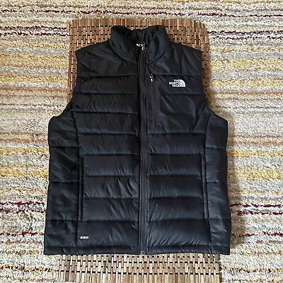 The North Face TNF Nupste 550 Goose Down Full Zip Puffer Vest Black Men’s Large • $114.95