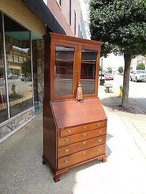 Grand Mahogany Secretary Crafted By Craftique 20th Century • $1996