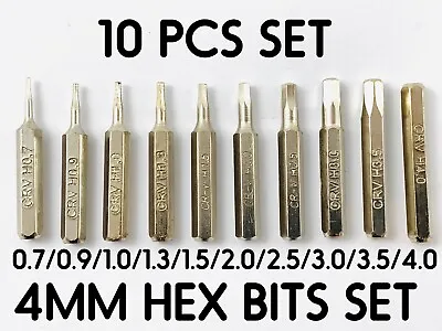 Hex 4mm Micro Bit Set H0.7H0.9H1.0 H1.3H1.5H2.0H2.5H3.0H3.5H4.0 System 4 • $9.95