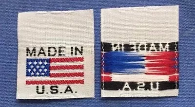 1000Pcs Made In U.S.A White Woven Garment Clothing Sewing Label American Flag • $39.99