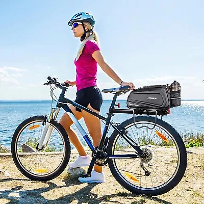 JXFUKAL Bike Bags For Bicycle Rear Rack - 9.5L Hard Shell Waterproof Bike Ebike • $34.99