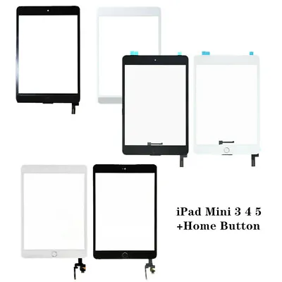 Touch Screen Digitizer Glass Lens + Home Button Replacement For IPad Mini 3 4 5  • $17.99