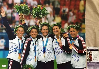 Mia Hamm Chastain Fawcett Foudy Lilly Signed 2004 Olympic Soccer 16x20 Photo JSA • $391.91