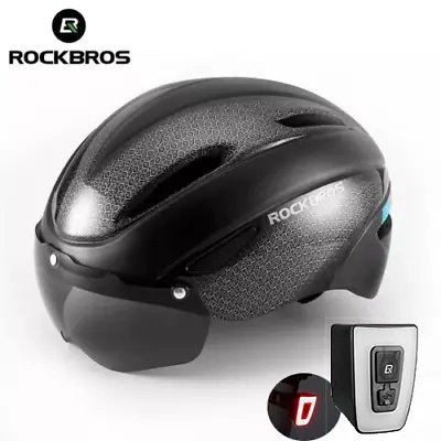 RockBros Cycling Helmet With Anti Glare Goggles Mountain Road Bike Helmet Adult • $29.99