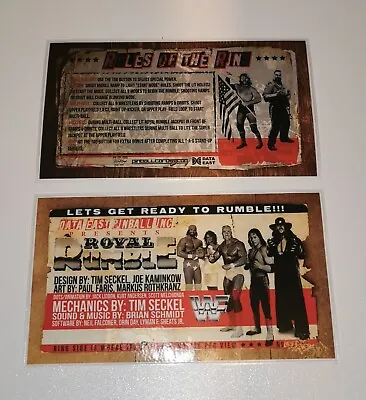 Pinball Card Instructions WWF Royal Rumble Set Of 2  • $24.72