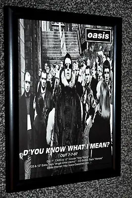 OASIS Band Framed A4 1997 D`you Know What I Mean SINGLE Original Promo Poster • £13.99