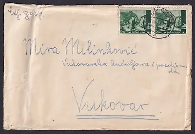 Croatia 1942 Entire Letter (with Content) From Varazdin To Vukovar • $5
