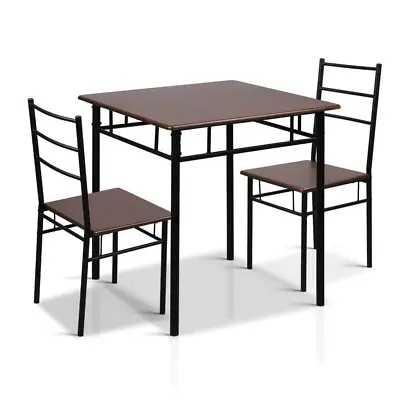$109.44 • Buy Artiss Dining Table And Chairs Set Kitchen Chair Restaurant Wooden Metal Black