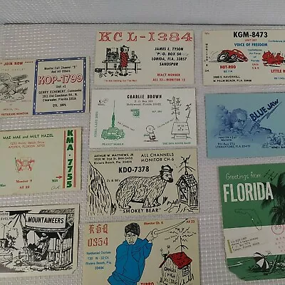 Vintage QSL Radio Cards Lot Amateur Radio QSL Cards Lot Florida QSL Radio Cards • $19.99