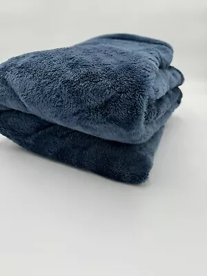 Threshold Microplush Bed Blanket Metallic Blue Twin 66  X 90  OEKO-TEX • $29.99