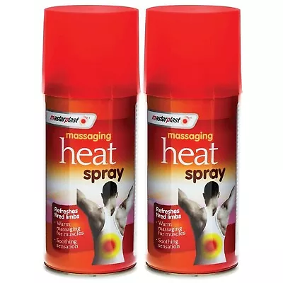 2 X Deep Heat Spray Massaging Instant Muscle Injury Back Pain Relief Heat Spray • £6.97