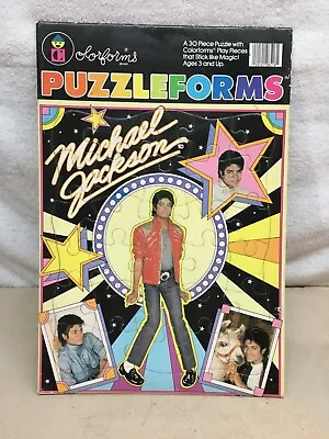 Rare Michael Jackson 1984 Puzzleforms 30 Piece Puzzle Colorforms Complete12 X17 • $25.49