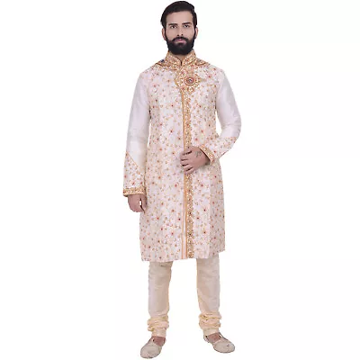 Men Indian Kurta Sherwani 2pc Suit - Worldwide Postage • $99.99