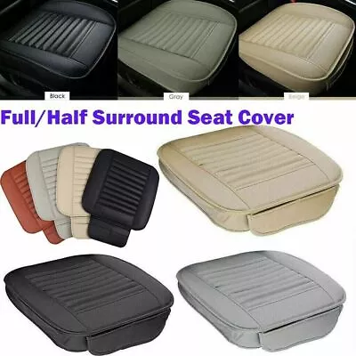 Car Front Seat Cover Breathable PU Leather Pad Mat Chair Cushion Full Surround • £11.99